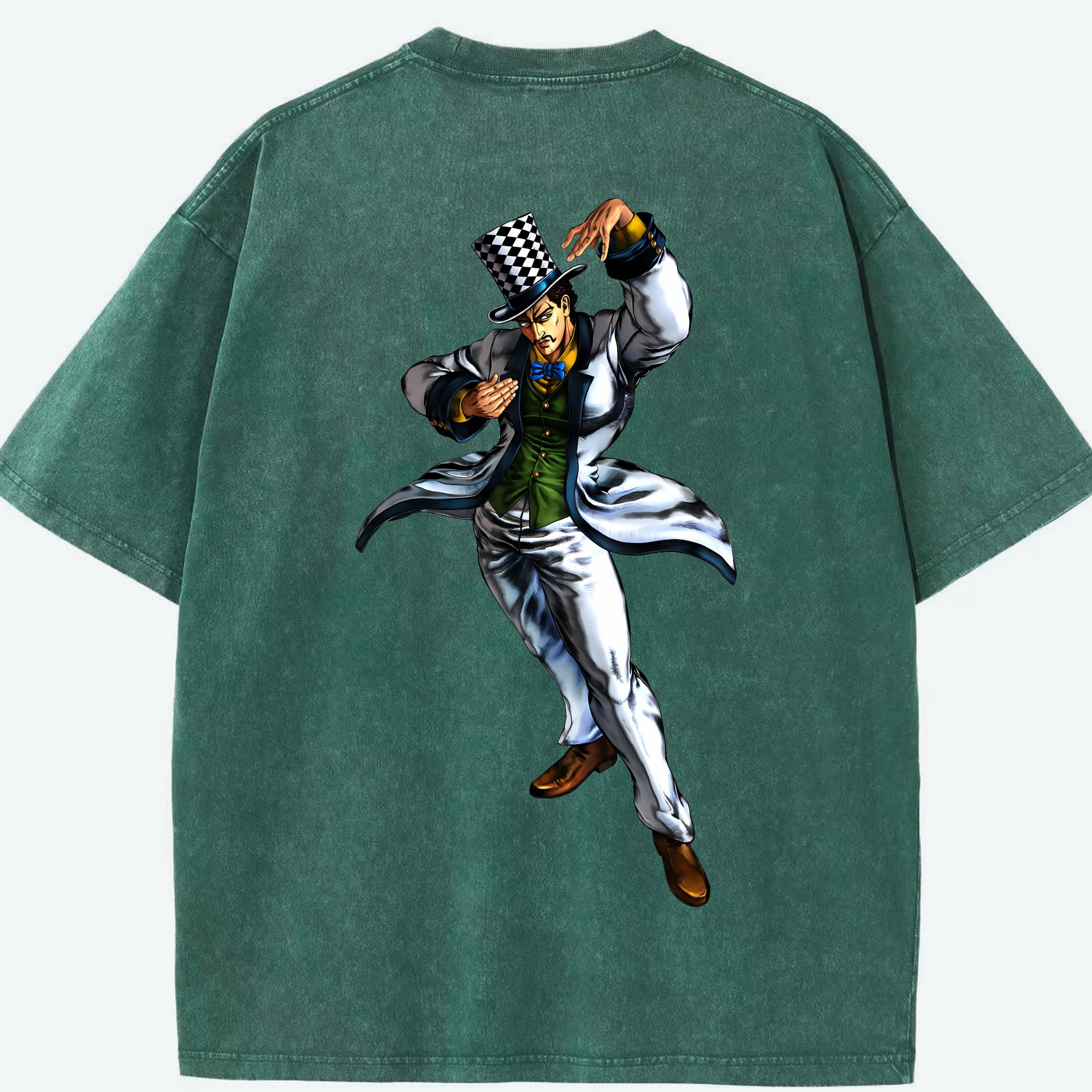 （画像用） ジョジョの奇妙な冒険 ウィル?アントニオ?ツェペリ JoJo's Bizarre Adventure Will Anthonio Zeppeli 綿100% ヴィンテージ風 半袖Tシャツ（背面プリント）